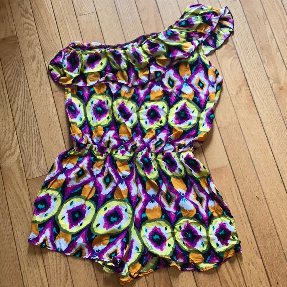 BJEWEL ONE SHOULDER SHORTS ROMPER